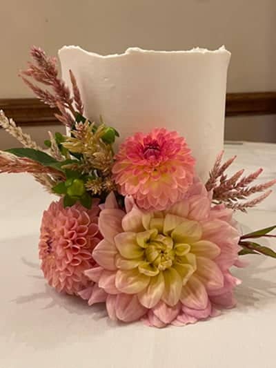 Layers of Love Vegan Cakes | Classic Modern Floral Rough Edge Vegan Wedding Cake